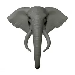 Elephant Head Trophy Wall Mount 3D print model