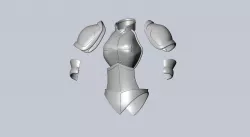 Fairy Tail Erza Scarlet Heart Kreuz Armor Set 3D print model