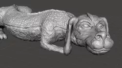 Falkor Luck Dragon sitting inspired by Neverending Story 3D print model