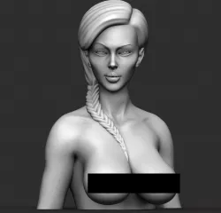 Female bust nude 3D print model
