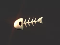 Fish skeletoon 3D print 3D print model