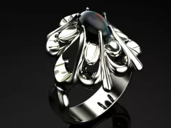Flower Ring 3D print model