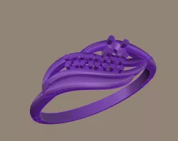 flowing ring 3D print model