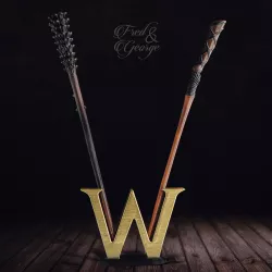 FRED and GEORGE WEASLEY WAND with DISPLAY 3D print model