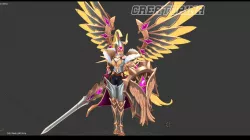 Freya War angel 3d File 3D print model