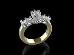 Gold Ring Women woman  3D print model