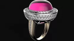  Golden female ring 3D print model