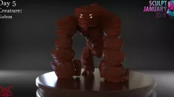 Golem Sculpture 3D print model