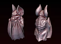 Gothic Bat Statue 3D print model