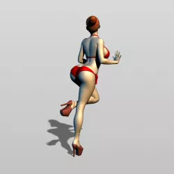 Grid girl in bikini 3D print model