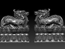 Guardian lions 3D print model