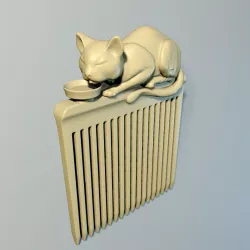 Hair comb Cat 3D print model