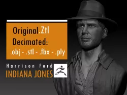 Harrison Ford Indiana Jones 3D print model