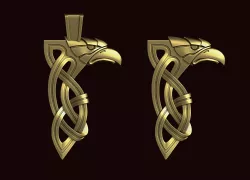 Hawk pendant 3D print model