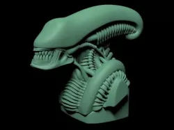Head of a Xenomorph 3D print model