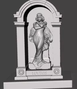 Herman Luyties MD Grave Marker St Louis Bellafontaine Cemetery 3D print model