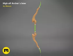 High elf Archer bow and dagger goblin slayer 3D print model