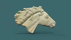 Horse head 3d stl model for cnc 3D print model