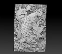 Jumping fish 3D print model