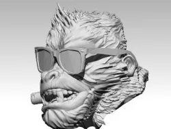 KingKong Monkey Gorilla Gorillaz with Cigar and Glasses 3D print model