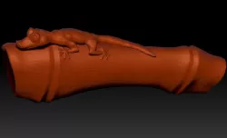 Knife handle Gecko 3D print model