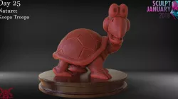 Koopa Troopa Timelapse and Model 3D print model