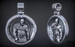  Kratos pendant God of War 3d printing and CNC model 3D print model