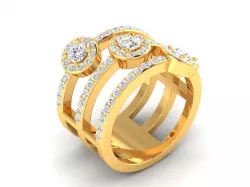 Lady dimond ring 3D print model
