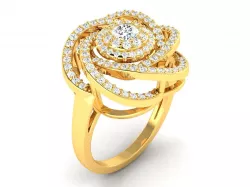 Lady dimond ring 3D print model