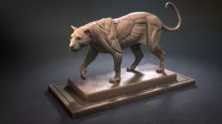 Leopard ecorche 3D print model