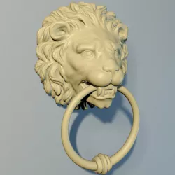 Lion Door knob 3D print model