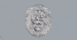 Lion Head Pendant 3d print model 3D print model 3D print model