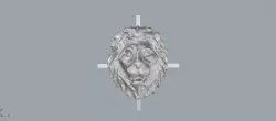 Lion Head Pendant 3d print model  3D print model
