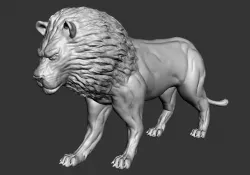 Lion Sculpture 3D print model