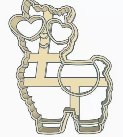Llama Cookie Cutter 3D print model