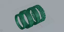 Luxurious Ring With Diamonds 3D print model 3D print model 3D print model