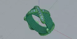 Luxurious Ring With Diamonds 3d print model  3D print model