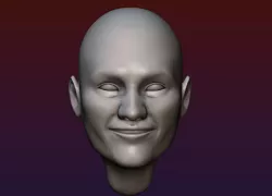 Man Head 2 - Bald head 3D print model