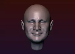 Man Head 4 - bald head 3D print model