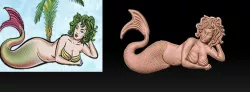 mermaid 3D print model