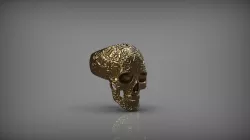 Mexican Skull Ring 3D Print 3D print model