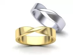 Mobius Wedding Mens Ring  5mm wide band  3dmodel  3D print model