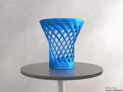 Modern Vase Half Cylinder 3D print model