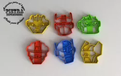 MOLDE CORTANTE PARA GALLETAS FONDANT RESCUEBOTS TRANSFORMERS 3D print model