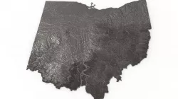 Ohio Relief Map Low-poly  3D print model