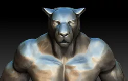 Panther character for 3d printing 3D print model