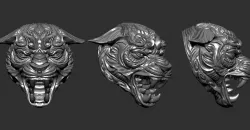 Panther Skull 3D print model