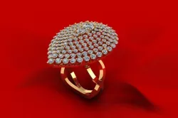 Pear Diamond Ring 3D print model