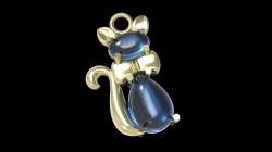 Pendant Cat women woman 3D print model