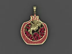 Pomegranate jewellry 3D print model